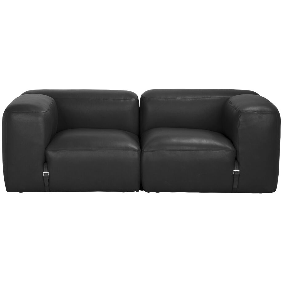Augustus Santosa Matte Black Modular Sofa, Left Corner