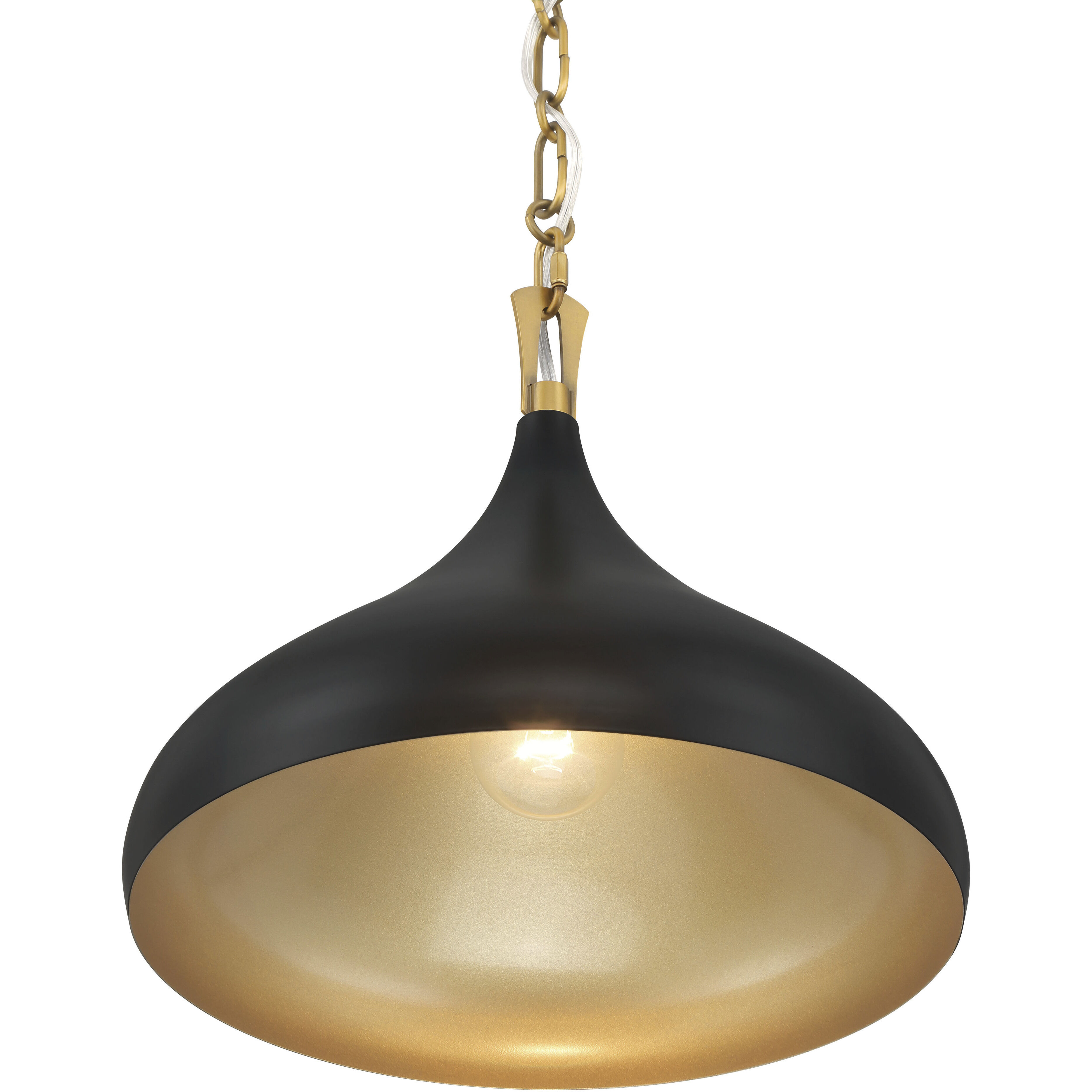 Cedar Lane 1 Light 12.75 inch Legacy Brass and Matte Coal Pendant Ceiling Light