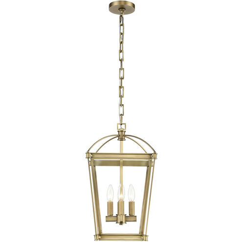 Manor 4 Light 12 inch Vintage Brass Pendant Ceiling Light