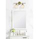 Gene 2 Light 19 inch Satin Gold Bath Sconce Wall Light