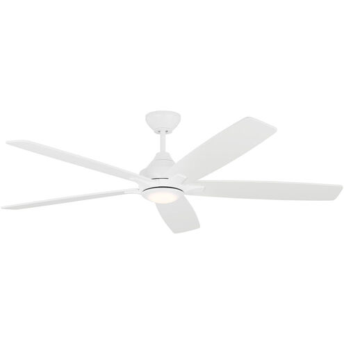 Lowden 60 Smart LED 60 inch Matte White Indoor/Outdoor Smart Ceiling Fan