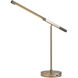 Port 35 inch 10 watt Satin Nickel and Charcoal Gray Desk Lamp Portable Light