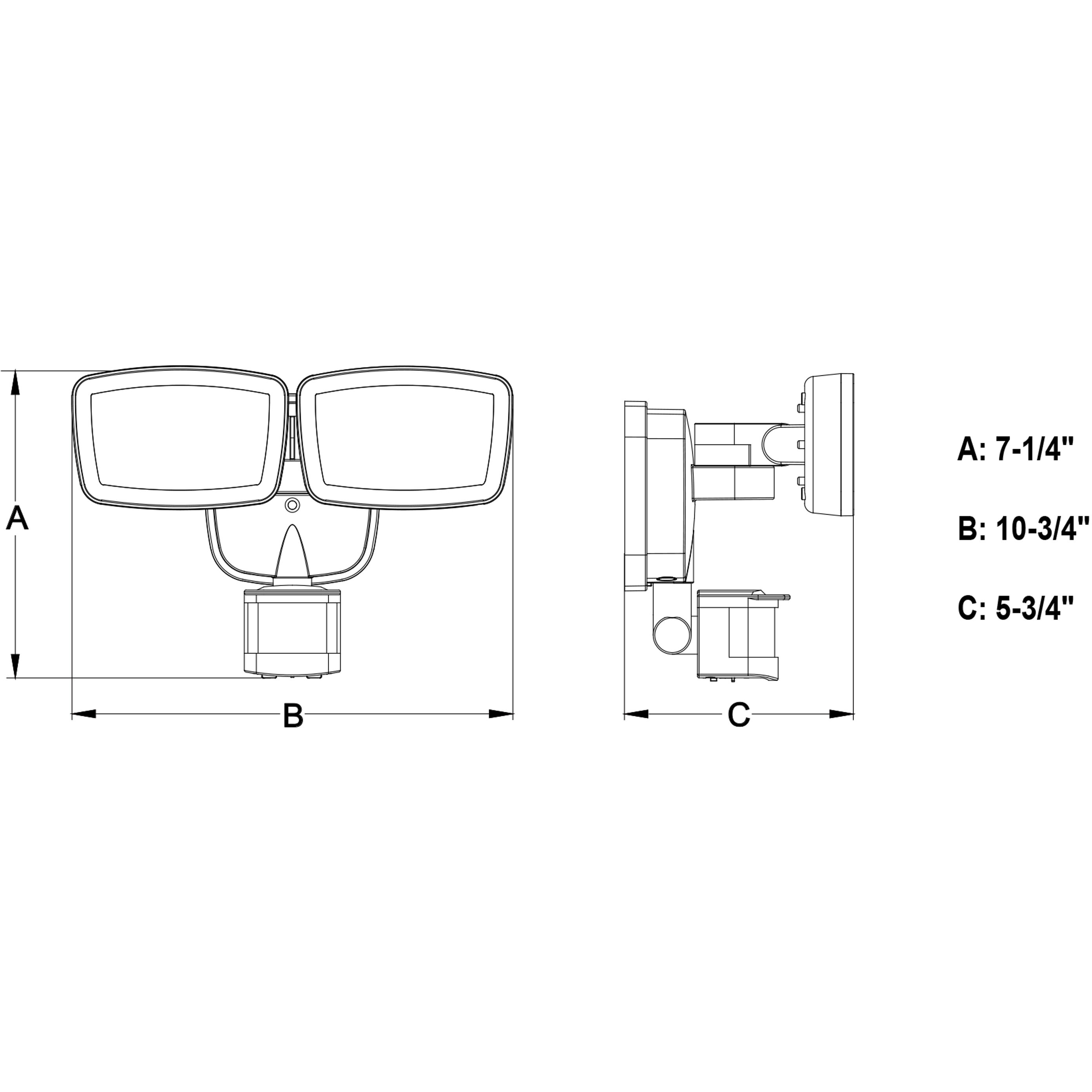 Outdoor Security LED 7.25 inch Bronze Outdoor Security
