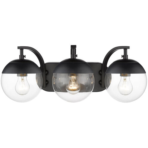 Dixon 3 Light 21 inch Matte Black Bath Vanity Wall Light