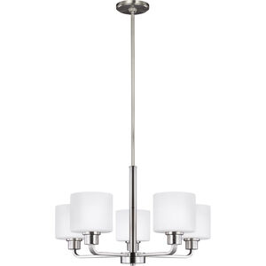 Canfield 5 Light 23.88 inch Brushed Nickel Chandelier Ceiling Light
