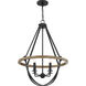 Bartlett 4 Light 22 inch Earth Black Pendant Ceiling Light