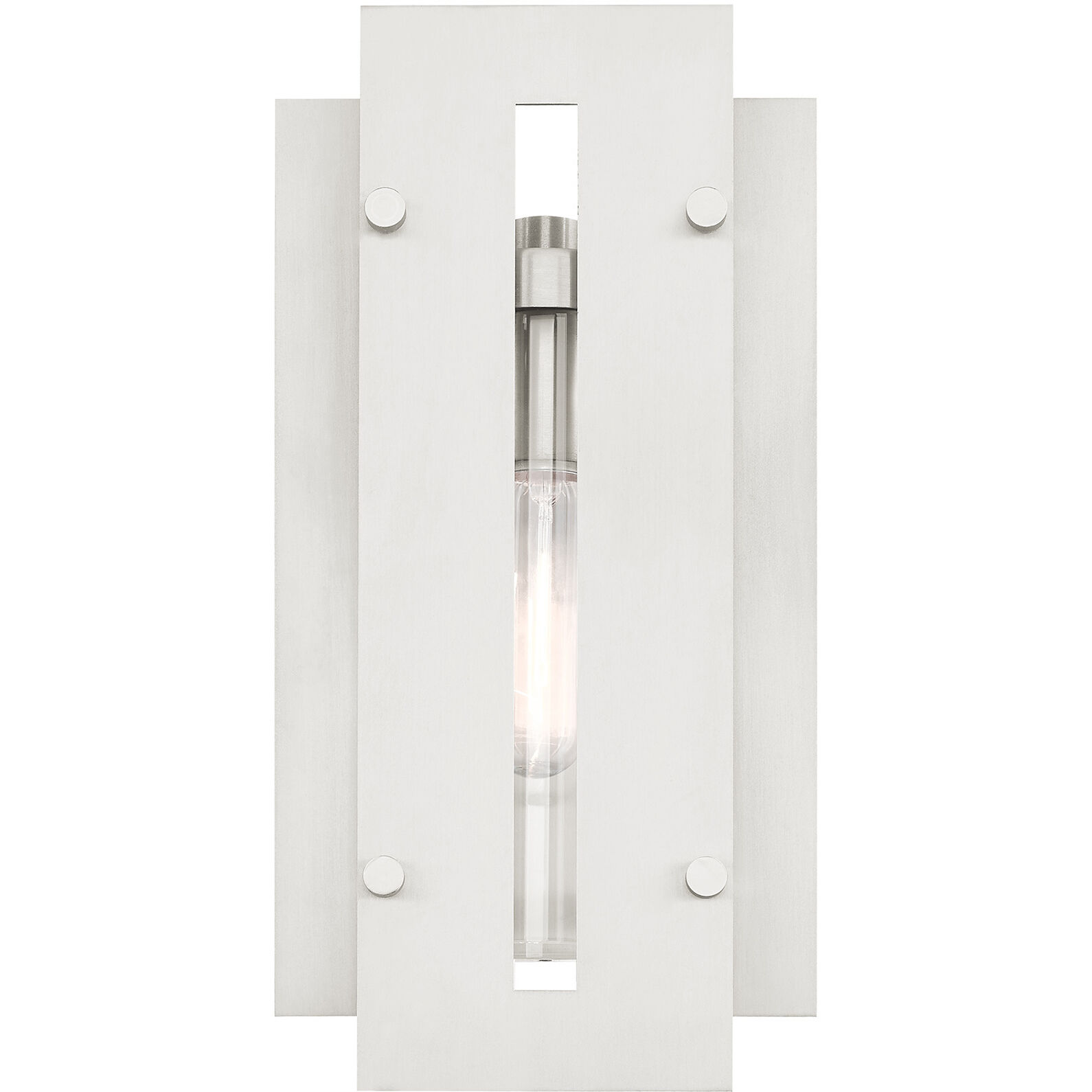 Utrecht 1 Light 14 inch Brushed Nickel Accents Outdoor Wall Lantern