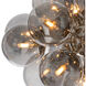 Shine 17 Light 33.75 inch Polished Nickel Chandelier Ceiling Light in Smoke Glass