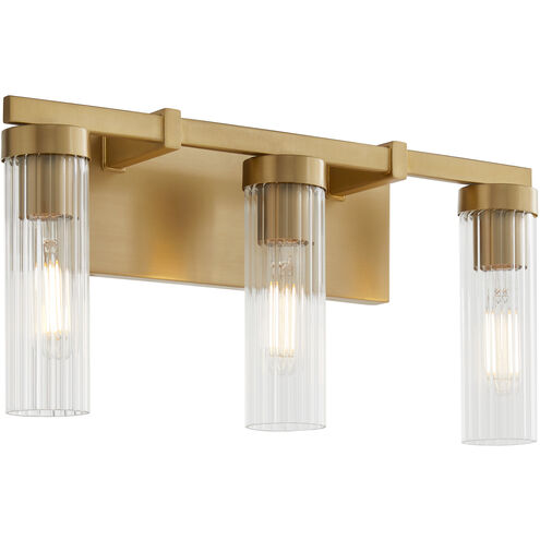 Kilbey 3 Light 19 inch Aged Brass Vanity Light Wall Light
