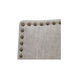 Upholstered Natural/Antique Brass Dining Chair in Smoke Gray