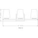 Nextra 3 Light 24 inch Modern Gold Bath Vanity Wall Light