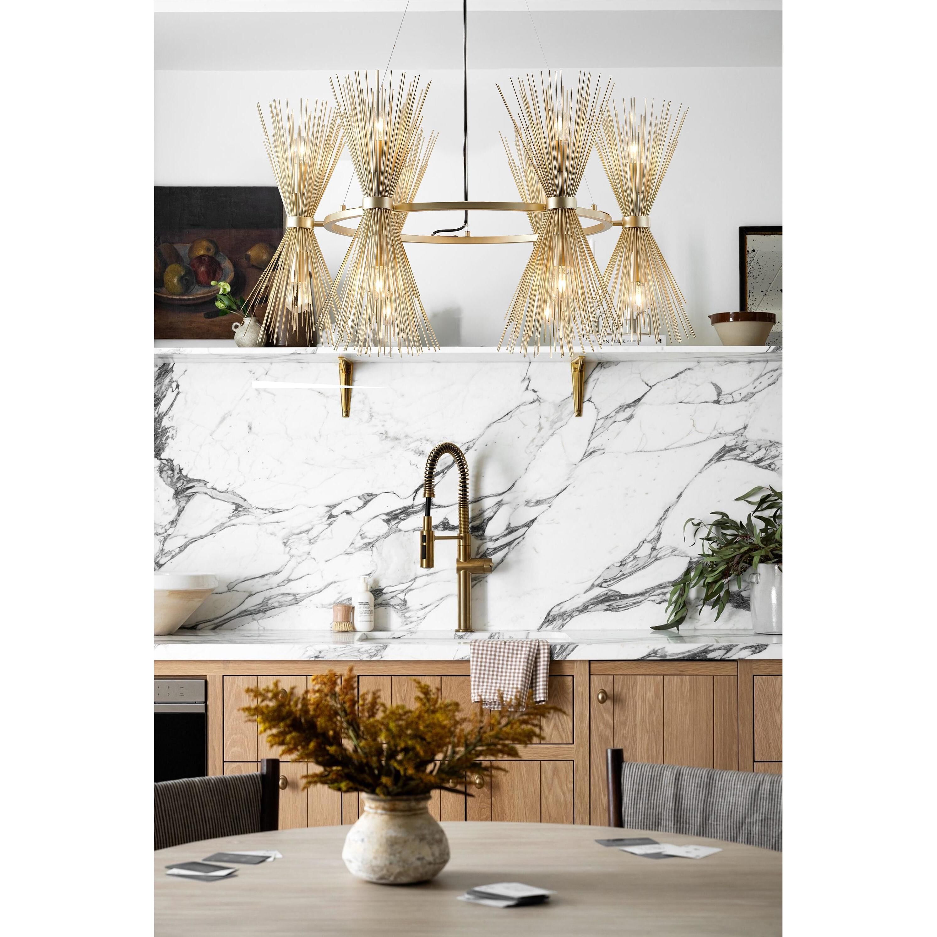 Canada LED 38 inch Gold Chandelier Ceiling Light
