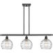 Ballston Deco Swirl 3 Light 36 inch Oil Rubbed Bronze Island Light Ceiling Light, Ballston
