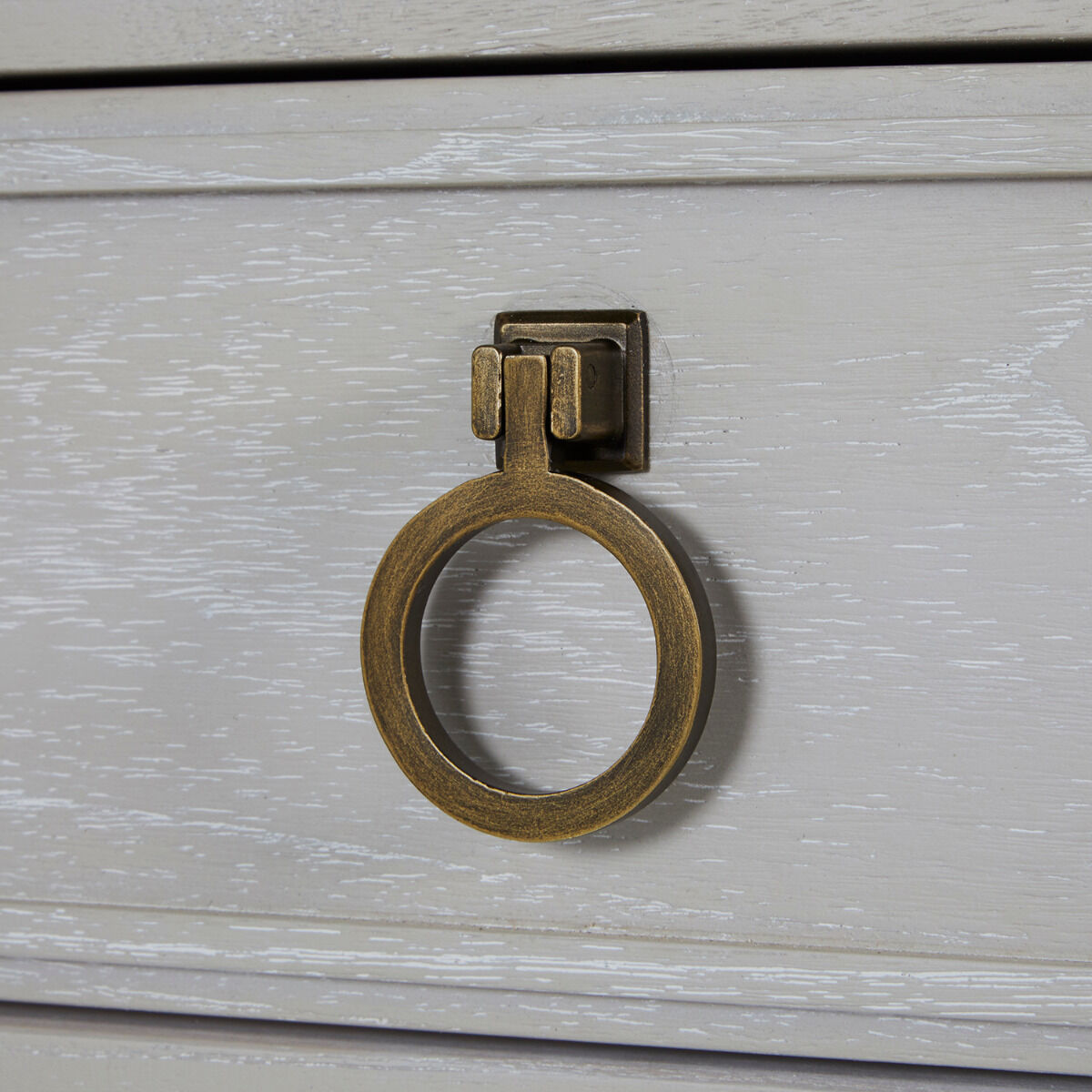 Arrington 76 X 21 inch Cerused White / Antique Brass Console Table