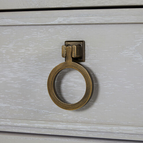 Arrington 76 X 21 inch Cerused White / Antique Brass Console Table