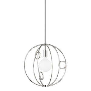 Alanis LED 16 inch Polished Nickel Pendant Ceiling Light, Small