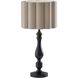 Claret 26.5 inch 100.00 watt Black Wood Table Lamp Portable Light