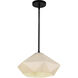 Alora Mood Krysta 1 Light 12.13 inch Matte Black Pendant Ceiling Light