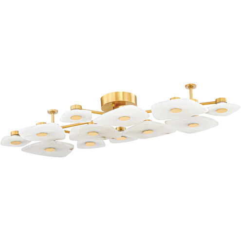 Holmdel LED 23.75 inch Aged Brass Semi Flush Ceiling Light