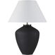 Jennie 27.5 inch 60.00 watt Textured Matte Black and Antique Nickel Table Lamp Portable Light