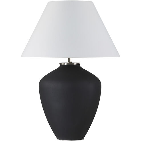 Jennie 27.5 inch 60.00 watt Textured Matte Black and Antique Nickel Table Lamp Portable Light