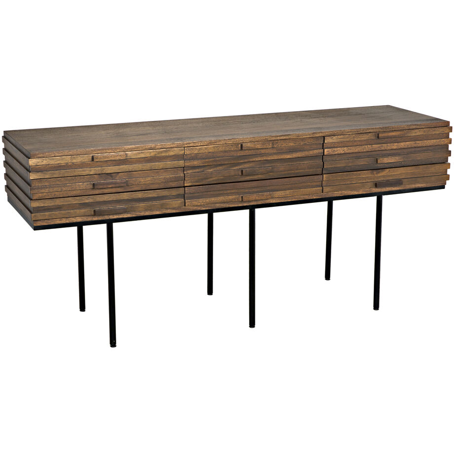 Zodiac 73 X 20.5 inch Dark Walnut Sideboard