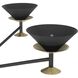 Tremolo LED 36 inch Textured Black and Champagne Gold Chandelier Ceiling Light