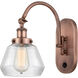 Franklin Restoration Fulton LED 7 inch Antique Copper Sconce Wall Light
