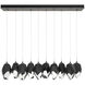 Chrysalis 10 Light 9.8 inch Natural Iron Pendant Ceiling Light in Black Crystal, Large
