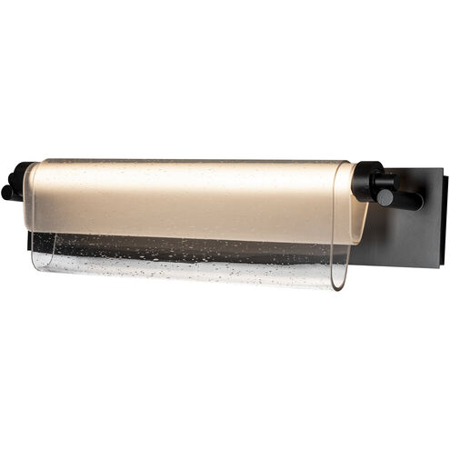 Draped Glass LED 26 inch Black Bath Bar Wall Light