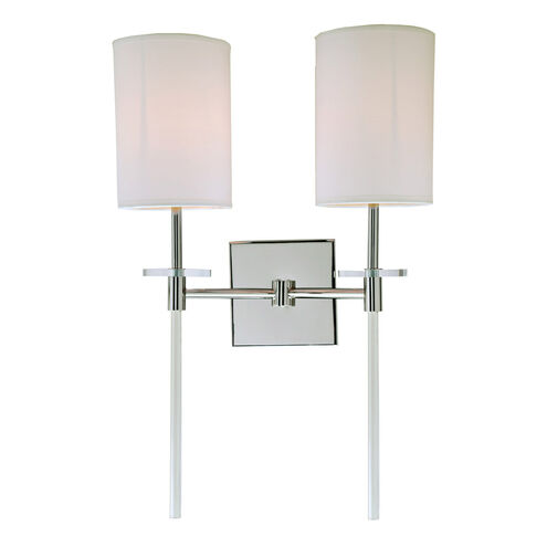 Sutton 2 Light 14 inch Polished Nickel Wall Sconce Wall Light