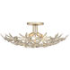 Flower Child 4 Light 22 inch Ambry Gold Flush Mount Ceiling Light