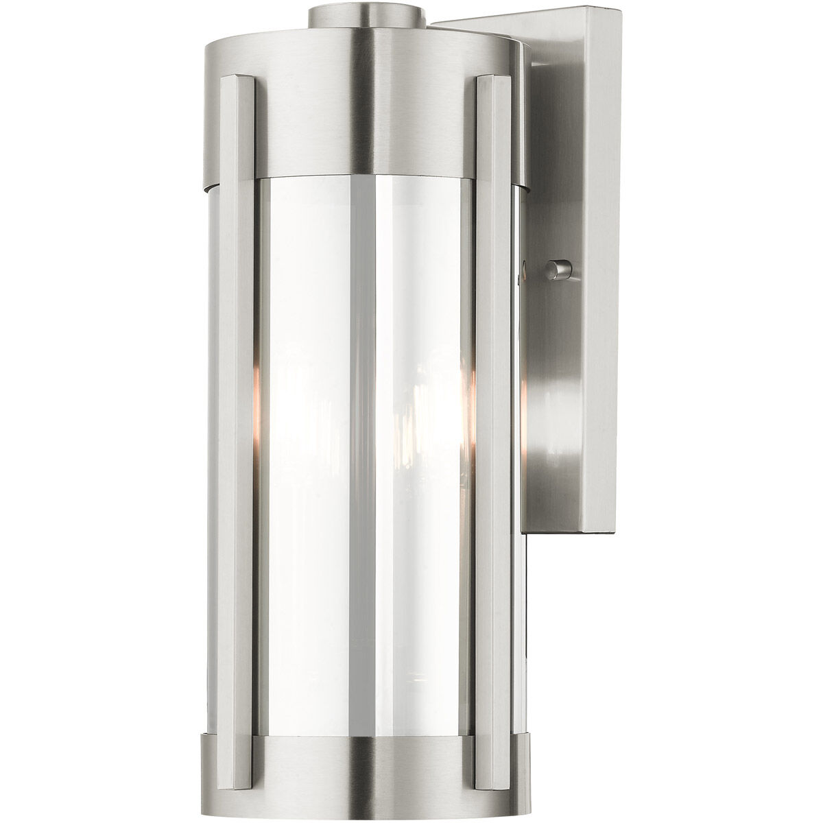 Sheridan 2 Light 16 inch Brushed Nickel Outdoor Wall Lantern