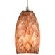 Nature's Collage 1 Light 5 inch Satin Nickel Mini Pendant Ceiling Light