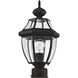 Monterey 1 Light 17 inch Black Outdoor Post Top Lantern