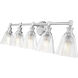 Auden 5 Light 39.75 inch Brushed Nickel Bath Vanity Wall Light