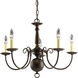 Americana 5 Light 23.5 inch Antique Bronze Chandelier Ceiling Light