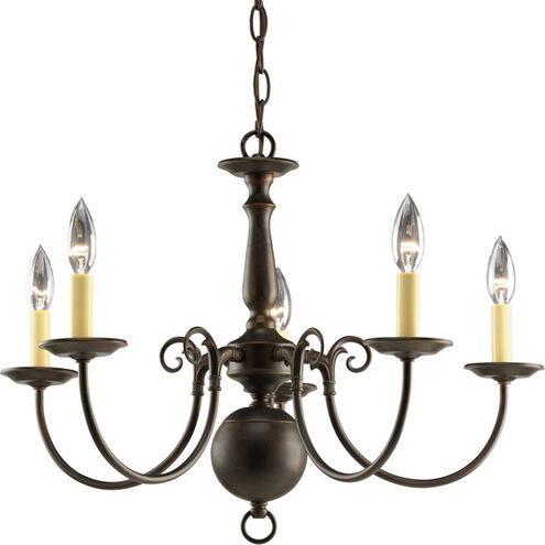 Americana 5 Light 23.5 inch Antique Bronze Chandelier Ceiling Light