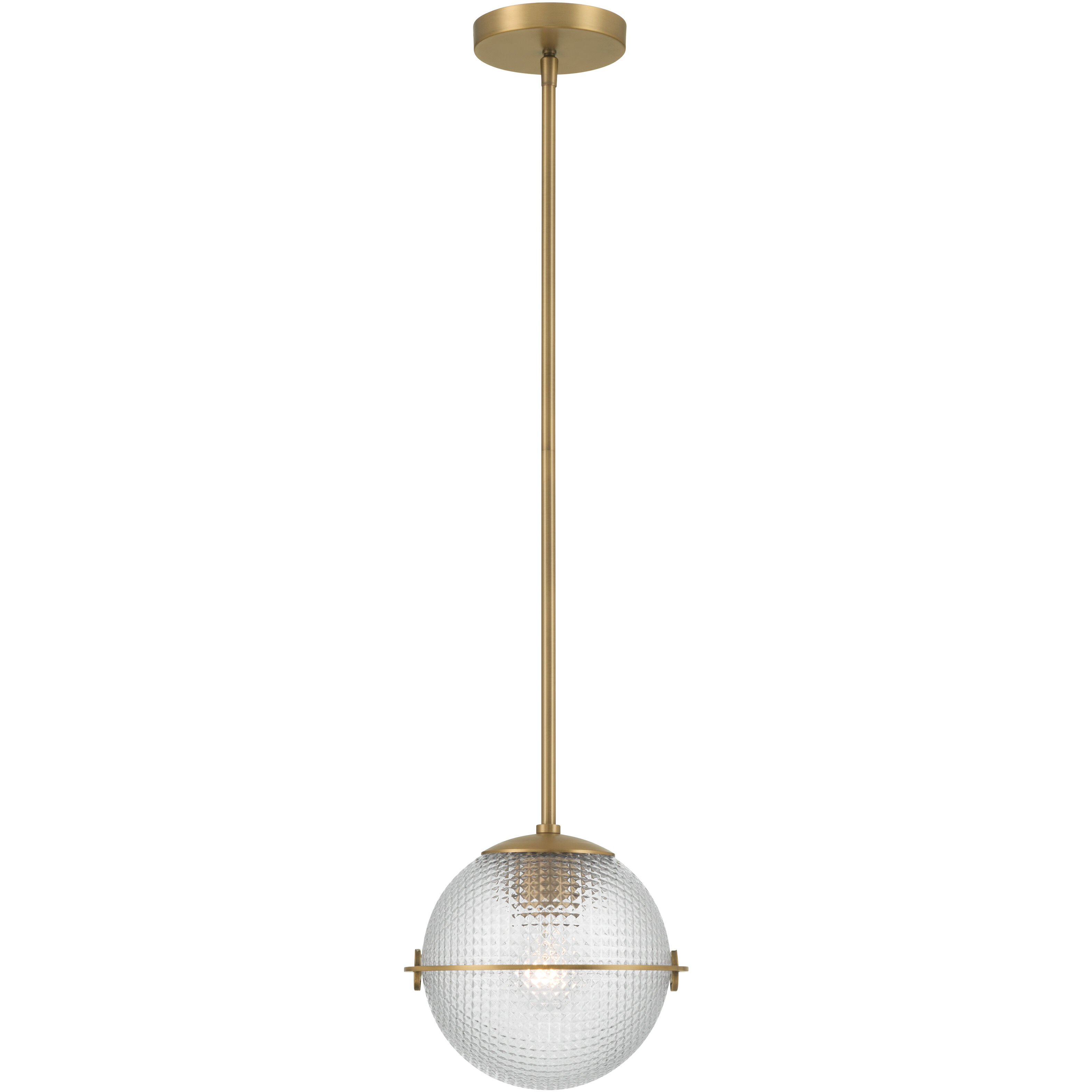 Luniva 1 Light 9 inch Legacy Brass Mini Pendant Ceiling Light