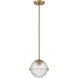 Luniva 1 Light 9 inch Legacy Brass Mini Pendant Ceiling Light