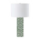 Etten 27 inch 9 watt Green with White Table Lamp Portable Light