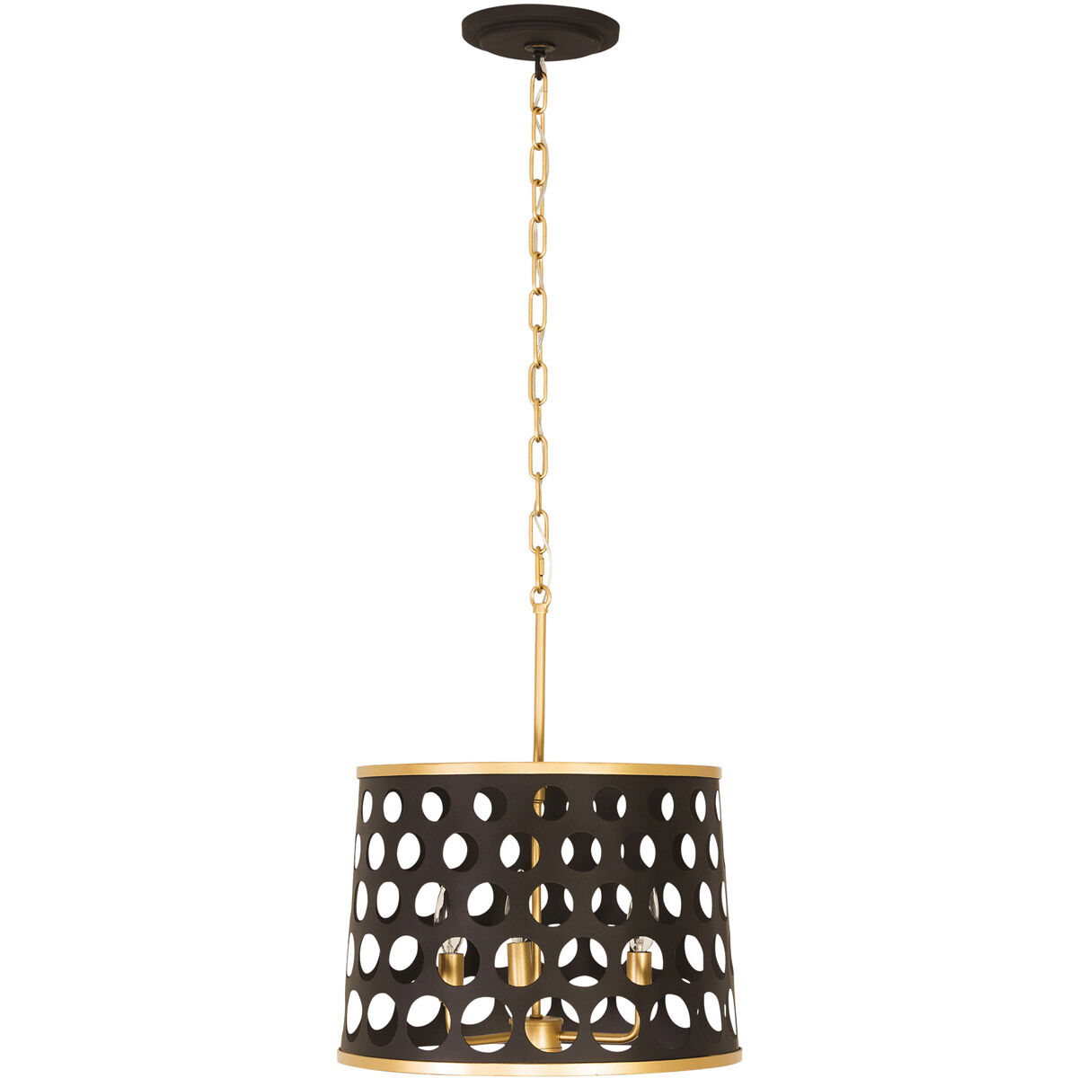 Bailey 3 Light 16 inch Gold Pendant Ceiling Light