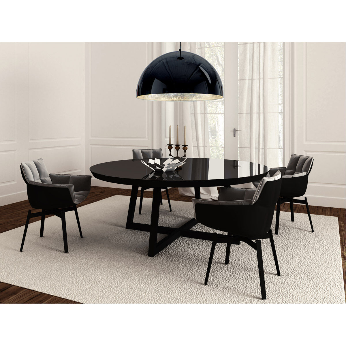 Hemisphere LED 14 inch Gloss Taupe/Aluminum Single Pendant Ceiling Light in Gloss Taupe and Aluminum