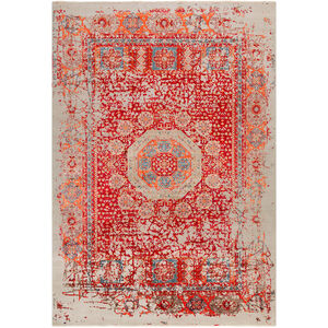 Marina 156 X 108 inch Bright Red/Bright Orange/Taupe/Teal/Dark Brown Rugs, Rectangle
