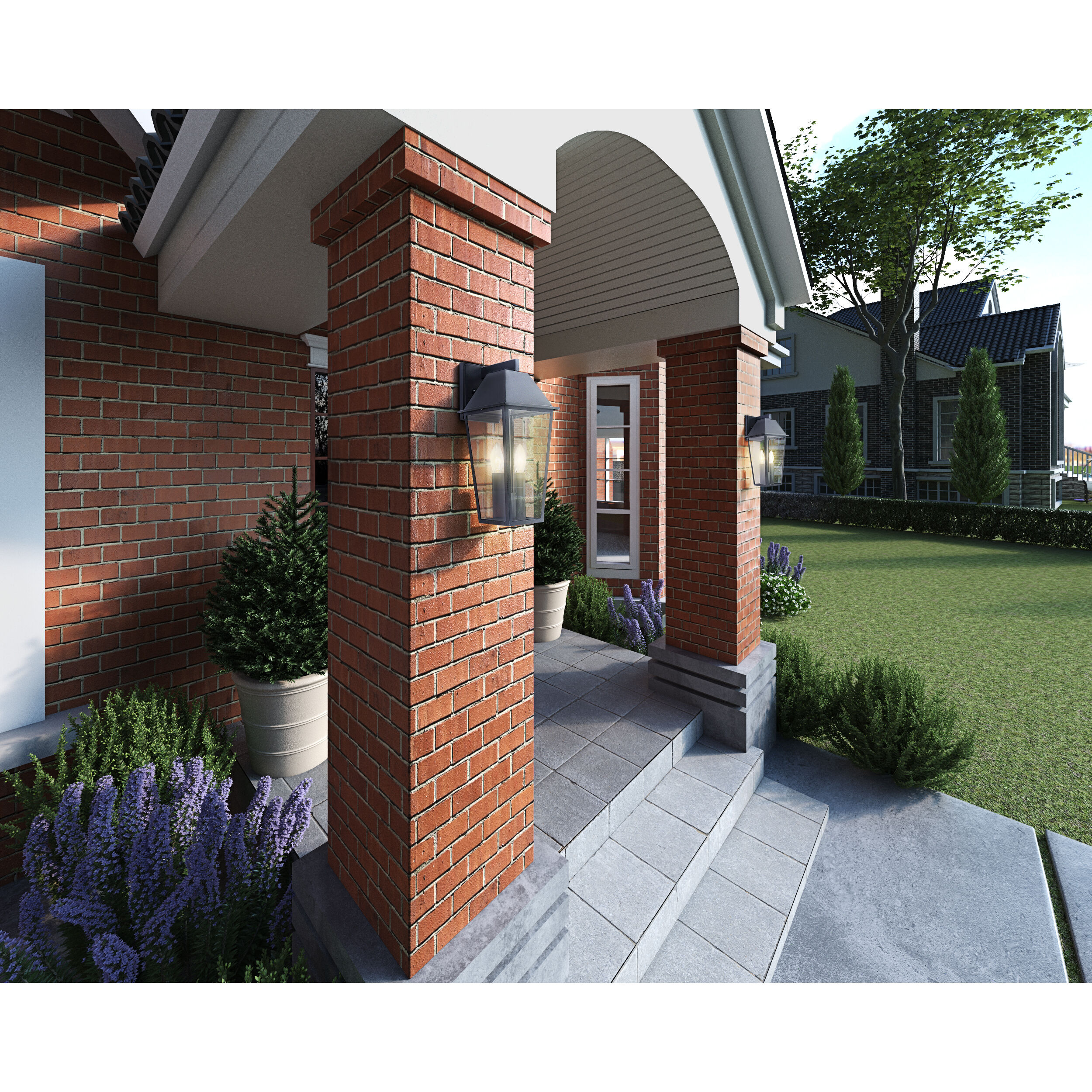 Winchester 2 Light 8 inch Black Outdoor Wall Light