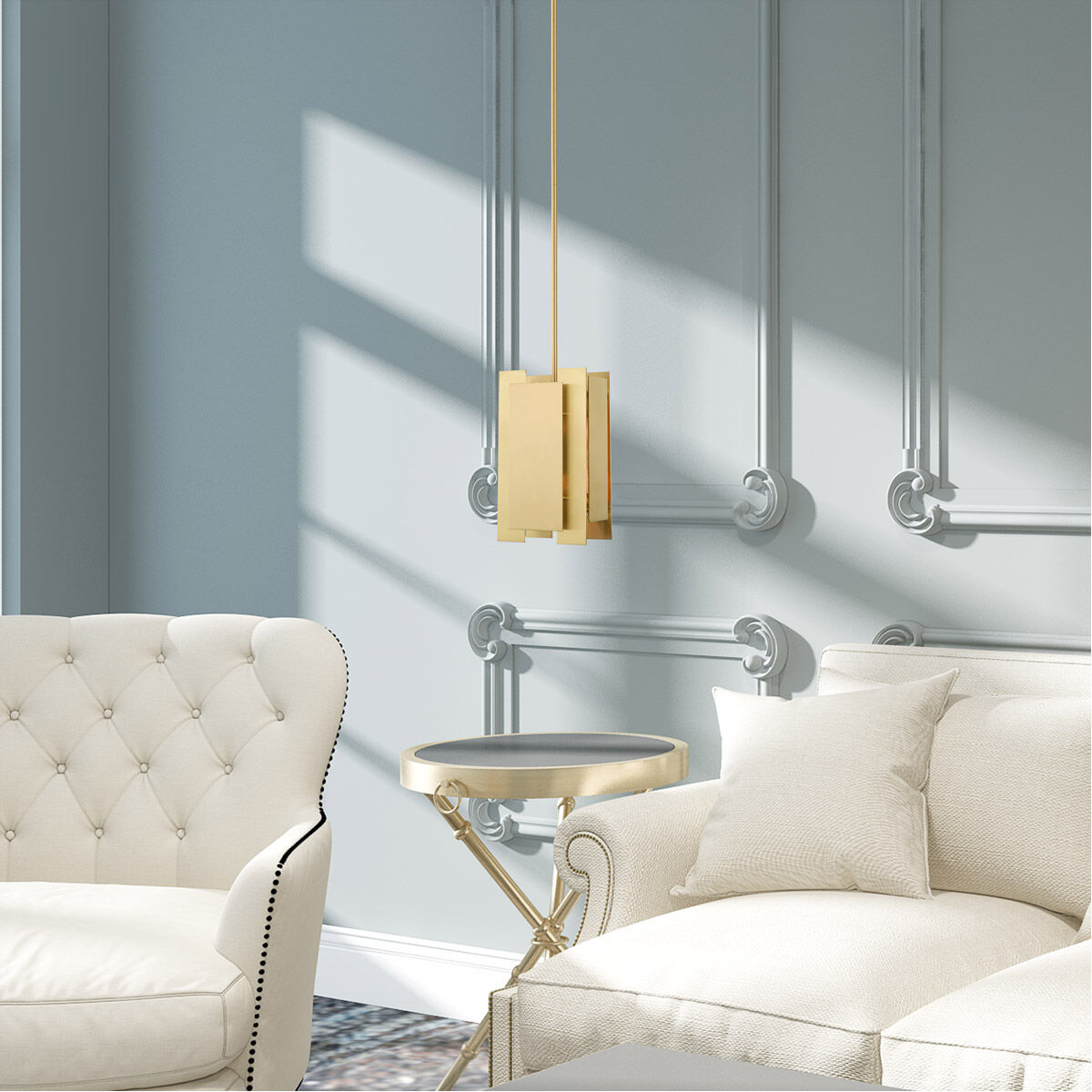 Varick 1 Light 7 inch Satin Brass Mini Pendant Ceiling Light