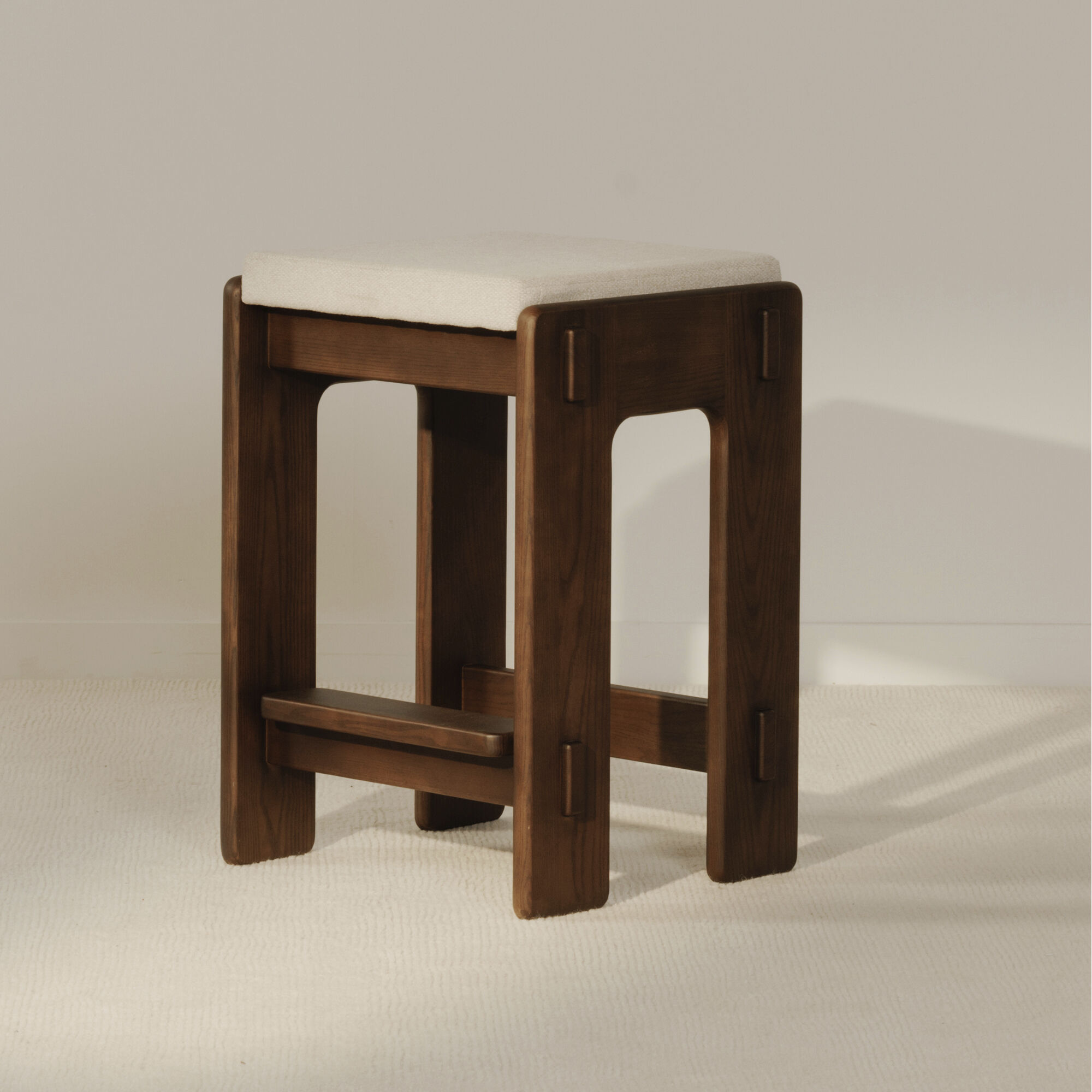 Ashby 19 inch Dark Brown Accent Stool