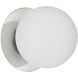 Burlat 1 Light 6 inch Polished Chrome with White Decorative Wall Sconce Wall Light