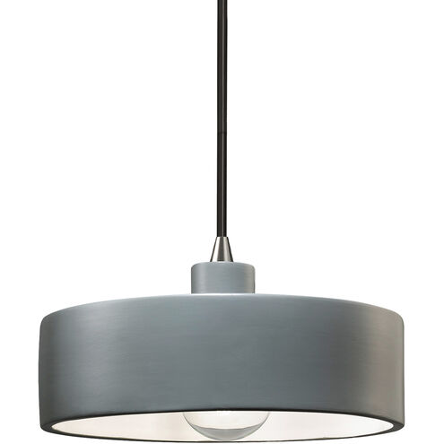 Radiance Collection 1 Light 12 inch Brushed Nickel Pendant Ceiling Light