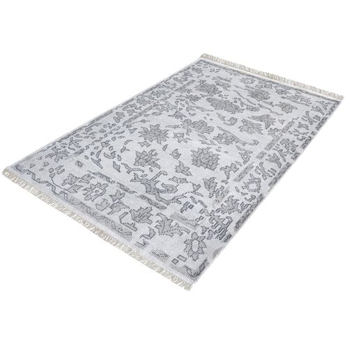Harappa 96 X 60 inch Gray with Cool Grey Rug, Hand-Knotted